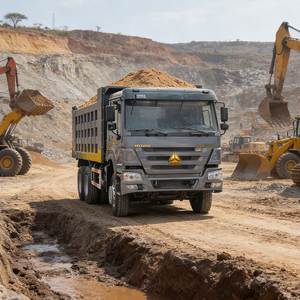 Camión Sino Howo 6x4 10 ruedas 20 30 40 toneladas 371 375 380 caballos de fuerza resistente 25m3 volquete de arena cúbica camiones volquete precio de fábrica - Product Image 1