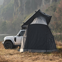 Carpa Impermeable para Techo de Auto 4x4, para 3-4 Personas, de Tela Oxford, para Camping Overland, con Chimenea, de Fácil Montaje