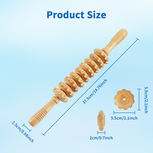 El más nuevo cuerpo Relajación muscular Madera <span class=keywords><strong>Maderoterapia</strong></span> Juego de masaje anticelulitis <span class=keywords><strong>Rodillo</strong></span> de madera Herramienta de drenaje linfático - Product Image 3