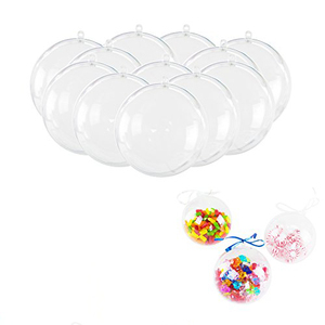 Adornos Navideños Colgantes de Plástico Transparente, Bolas de Navidad Transparentes, Decoraciones Navideñas, Bolas de Navidad - Product Image 1