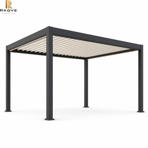 RKOVE RK-C1 3x4m/<b>3</b>*3m/<b>3</b>*6m Motorized Aluminum Pergola Aluminum Outdoor Pergola Freestanding for Garden Grill Patio LED Lighting - Product Image 2