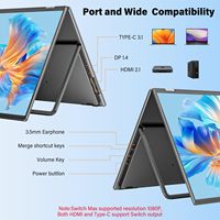 Monitor Dual Apilable de 23.8 Pulgadas 4K UHD 60Hz, Pantalla Portátil Plegable con Modo Vertical y Soporte Ajustable para Laptop