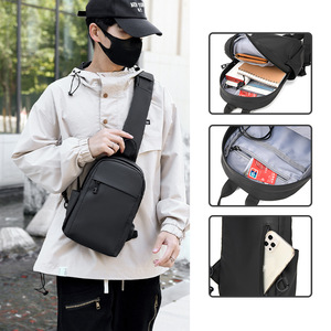 Sac de Poitrine Léger et Tendance pour Homme, Style Motard, Sac Banane Multifonctionnel pour Loisirs, Sac Bandoulière Croisé – Vente en Gros - Product Image 3