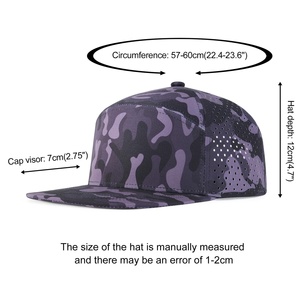 Custom Logo 5-Panel Sporty Snapback Baseball <b>Cap</b> with <b>Camo</b> Pattern Embroidery-Team Brand Gifts (Canvas Fabric Common Adults) - Product Image 4