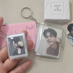 <span class=keywords><strong>Japon</strong></span> et Corée petit style simple frais transparent 1 pouce 2 pouces kpop star album photo porte-clés pendentif créatif pour les fans de Kpop - Product Image 2