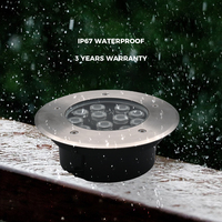 IP67 imperméabilisent la lampe souterraine de 12W LED pour la conception incorporée extérieure d'éclairage d'éclairage de paysage de parc