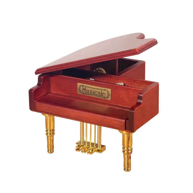 Hộp Nhạc Piano Bằng Gỗ, Hộp Quãng Tám, Khắc, Quà Tặng Trang Trí