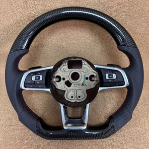 Volant de voiture en fibre de carbone personnalisé pour Volkswagen B6 B7 B8 <span class=keywords><strong>CC</strong></span> Golf 5 6 7 R MK5 MK6 MK7 Gti R Polo Passat - Product Image 1
