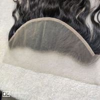 Venta al por mayor de cabello virgen indio Remy con línea de cabello natural transparente HD, ondas naturales, frontales de encaje 13x6, tamaño 12A, cabello crudo de un solo donante.