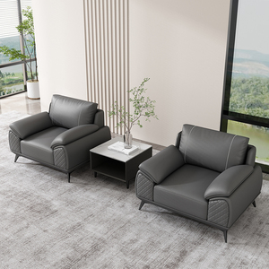 फोशान फर्नीचर थोक आधुनिक कार्यालय सोफे लक्जरी कार्यकारी सीईओ कार्यालय चमड़े के सोफे व्यवसाय स्वागत - Product Image 5