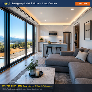 Casa Móvil Pequeña Personalizada sobre Ruedas de 20 pies con Puertos de Alimentación Preinstalados, Balcón Panorámico Curvo de Vidrio para Cabaña de Vacaciones, Estilo Mónaco - Product Image 4