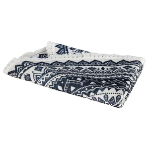 Karpet Bulat Maroko dari Katun dan Linen Anti-Selip Ramah Hewan Peliharaan dengan Bordir dan Rumbai, Dapat Dicetak Sesuai Pesanan, Sedang Diskon - Product Image 4