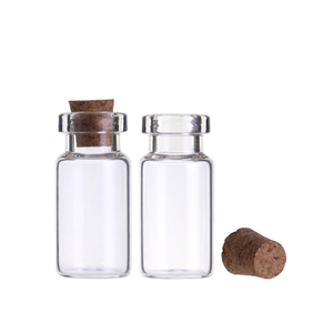 Frasco de Vidrio Transparente Redondo de Buena Calidad, <span class=keywords><strong>Vial</strong></span> de 2 ml con Corcho - Product Image 5