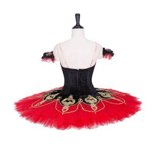 Corsage rouge Coppelia Costume de ballet professionnel <span class=keywords><strong>Paris</strong></span> Flamme Variation Compétition Performance Paquita Tutu - Product Image 3