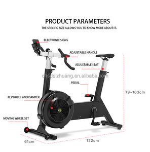 Ceinture de vélo à chaîne réglable, accessoire de gymnastique, à usage domestique, ventilateur d'entraînement de bicyclette avec roues - Product Image 6