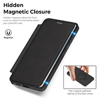 Étui de téléphone portable en cuir PU antichoc avec porte-cartes pour Samsung S27 S26 Ultra S25 FE S24 S23 S22 A15 A16 A17 A36 A56