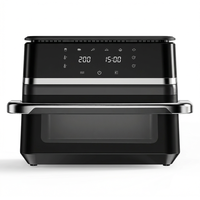 Four à friture sans huile commercial grande capacité avec fenêtre de visualisation en verre, écran tactile numérique, cuisson rapide à convection, rôtissage, CE RoHS