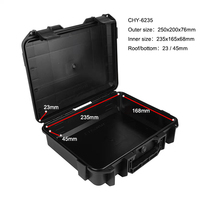Boîtier personnalisable en plastique technique PP modifié, petit format, 235x165x68mm, portable, avec doublure en mousse, moulage par injection, OEM/ODM