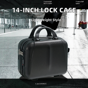 14-Inch ABS Fashionable Small Case Zipper <b>Soft</b> Handle Hand-Held Luggage Cosmetic Storage Travel Case Lightweight Cartoon - Product Image 2