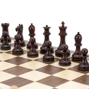 Роскошная деревянная Международная нескладная шахматная доска ручной работы и наборы для тренировок и путешествий