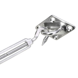Kit de fixation pour voile d'ombrage en acier inoxydable avec tendeurs, manilles et anneaux en D pour applications d'ombrage extérieur - Product Image 2