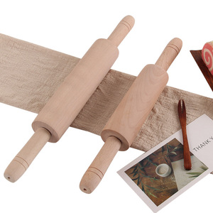 Wood <b>Rolling</b> Pins Set 2pcs Large Size For Dough Pastry Baking <b>Tool</b> Eco Friendly - Product Image 1