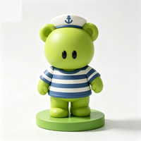 Figurine de bureau personnalisable en PVC de la série Ours Marin Vert, boîte mystère de 5 cm, jouet décoratif unisexe, cadeau pour les 14 ans et plus