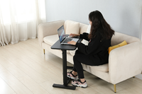 Bureau de chevet réglable en hauteur pneumatique Ada 0-90 Angle de retournement pliable ascenseur à gaz ordinateur portable bureau debout inclinable