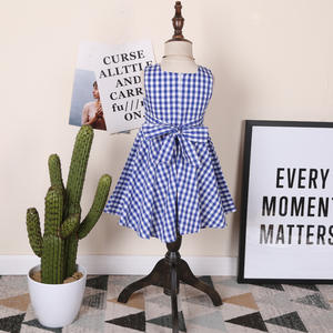 Vestido a Cuadros con Bordado de Flores para Niñas, Diseño Nuevo, Venta al Por Mayor - Product Image 2