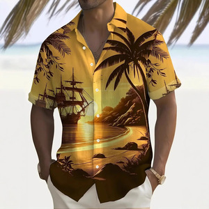 Camisa Hawaiana para Hombre, Manga Corta, Estilo Playero, Estampado de Palmeras y Loros, Ropa Casual para Adolescentes, Tallas XS, S, M, L, XL, 2XL, 3XL, 4XL - Product Image 4