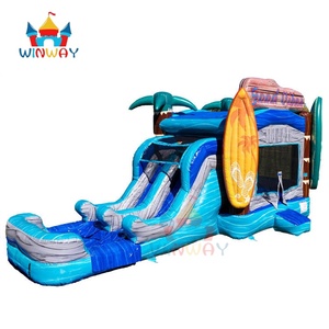 Château gonflable <span class=keywords><strong>avec</strong></span> toboggan, vente directe usine, toboggan aquatique <span class=keywords><strong>pas</strong></span> <span class=keywords><strong>cher</strong></span> <span class=keywords><strong>avec</strong></span> <span class=keywords><strong>piscine</strong></span> et planche de surf, idéal pour la <span class=keywords><strong>location</strong></span> commerciale ou le divertissement - Product Image 1