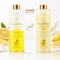 HEXFLU Gel Douche Quotidien Doux au Citron et Beurre de Karité, Double Action, Contrôle du Sébum, Hydratant, Mousse Lactée Riche, pH Équilibré