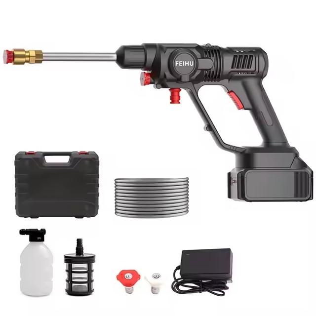 High Pressure Portable Cordless Car Wash Cleaner 20V Wireless Car Washer Dirty Cleaning Water Gun Machine