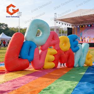 <span class=keywords><strong>Lettres</strong></span> <span class=keywords><strong>gonflables</strong></span> lumineuses LED, enseignes publicitaires <span class=keywords><strong>gonflables</strong></span>, numéros <span class=keywords><strong>gonflables</strong></span> pour la décoration - Product Image 2