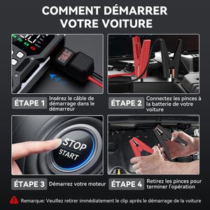 Ad alta potenza <span class=keywords><strong>12V</strong></span> 26800mAh Jump Starter con luce LED batteria al <span class=keywords><strong>litio</strong></span> <span class=keywords><strong>Booster</strong></span> compressore d'aria per autocarro - Product Image 2