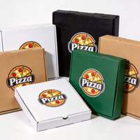 Boîte à pizza en carton ondulé personnalisée, imprimée en quatre couleurs, écologique, jetable, avec doublure en kraft, pelliculage mat, design pliable, logo découpé
