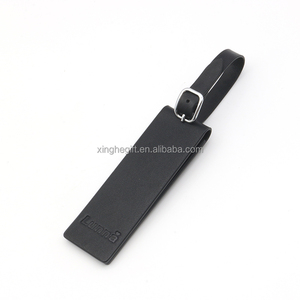 Durable Black Premium <b>Label</b> <b>Suitcase</b> <b>Label</b> Custom Embossed Debossed Logo Travel Luggage Tag - Product Image 3