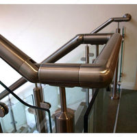 Raccords de garde-corps en verre coudés en acier inoxydable 316/304