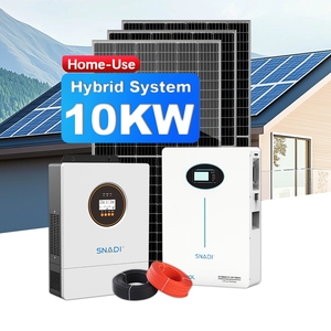 ระบบโซลาร์เซลล์ไฮบริด SNADI 6KW MPPT แบบเชื่อมต่อกับระบบไฟฟ้าสาธารณะ คลื่นไซน์บริสุทธิ์ พร้อมแบตเตอรี่ลิเธียมไอออน ชุดโซลาร์เซลล์สำหรับบ้านครบชุด - Product Image 1