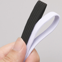 Vente en gros usine : Bande élastique plate 10 mm, haute élasticité, douce pour la peau, sangle élastique pour sous-vêtements, vêtements, lacets et couture