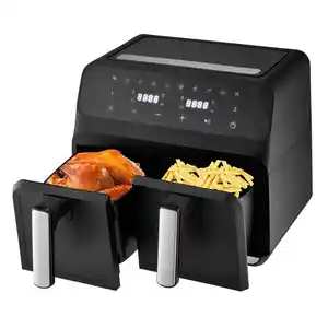 268060 Ménage 8l écran tactile double air friteuse pas cher haute qualité friteuse avec fenêtre