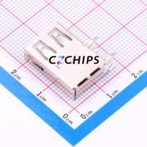 USB90-10-T1-W USB Connector Through hole Component (THT) Connector Type-A USB 2.0 Female Side Insert - Product Image 2