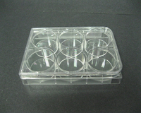 Plaques de culture cellulaire jetables en plastique transparent à 6 puits, à faible adsorption, Alpha Plus Laboratory Supplies