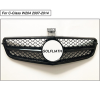 Grille de calandre ABS plastique chromé noir brillant argent AMG Calandre de voiture pour Mercedes Benz classe C W204 2007-2014
