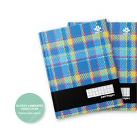 Modisches Tartan-Design A5 Notizbuch, Langlebiger Hardcover-Einband, Perfektes Schreib-Notizbuch für Studenten & Büro