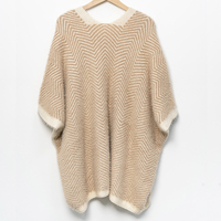 Damen Vintage gestreifte Faux Nerz Cardigan Hot Sale Open Front Strick pullover