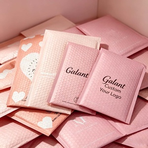 Sobres Acolchados de Burbuja para Envío, Color Rosa y Negro Metálico, con Logotipo Personalizado, Bolsas de Embalaje - Product Image 2
