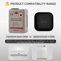 Convertisseur de tension ANLIXUN AC 220V vers AC 110V 1000W, transformateur de voyage, régulateur abaisseur de tension pour utilisation d'appareils à l'étranger
