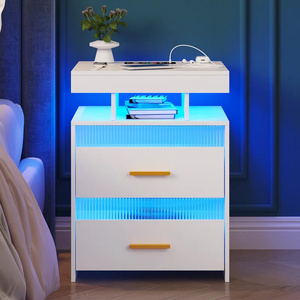Tùy chỉnh hiện đại 2 có thể nhìn thấy ngăn kéo cảm biến LED <span class=keywords><strong>nightstand</strong></span> với phong phú không gian lưu trữ - Product Image 6