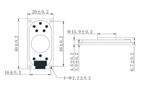 Siêu mỏng 3 watt công suất cao Loa máy tính để bàn đầy đủ Tần số không thấm nước TV loa 4 Ohm đầy đủ Tần số không thấm nước TV Loa - Product Image 3